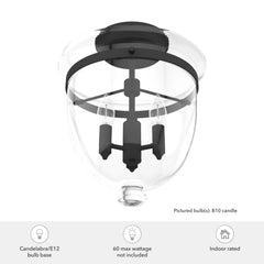 Belltown 3 Light Semi-Flush Mount