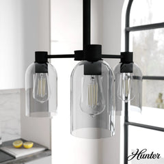Lochemeade Smoked Glass 3 Light Chandelier