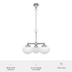 Saddle Creek 3 Light Convertible Chandelier