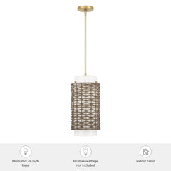 Laila 1 Light Medium 9 Inch Pendant
