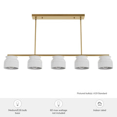 Harlowe Jasmine Roth 5 Light Large 51 Inch Linear