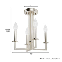 4 Light Bearden Semi-Flush Mount