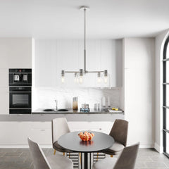 Lochemeade Clear Seeded Glass 5 Light Chandelier