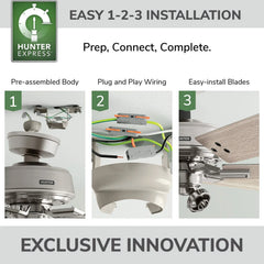 Fonthill Indoor HunterExpress with LED Light 52 inch with remote