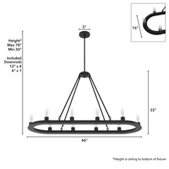Saddlewood 10 Light Chandelier