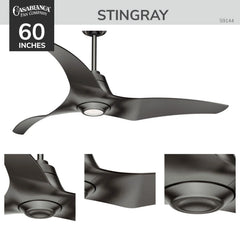 Stingray Outdoor ENERGY STAR DC with LED Light 60 inch with remote