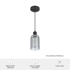 Lochemeade Smoked Glass 1 Light Mini Pendant